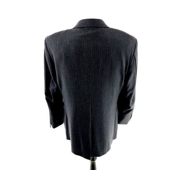 Jos A Bank Signature‎ Wool 2 Button Blazer 40R Gray Herringbone - Picture 5 of 11